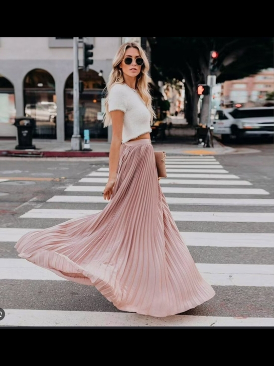 Love Culture Dresses & Skirts - Love Culture Pleated Maxi Skirt - Dusty Blush